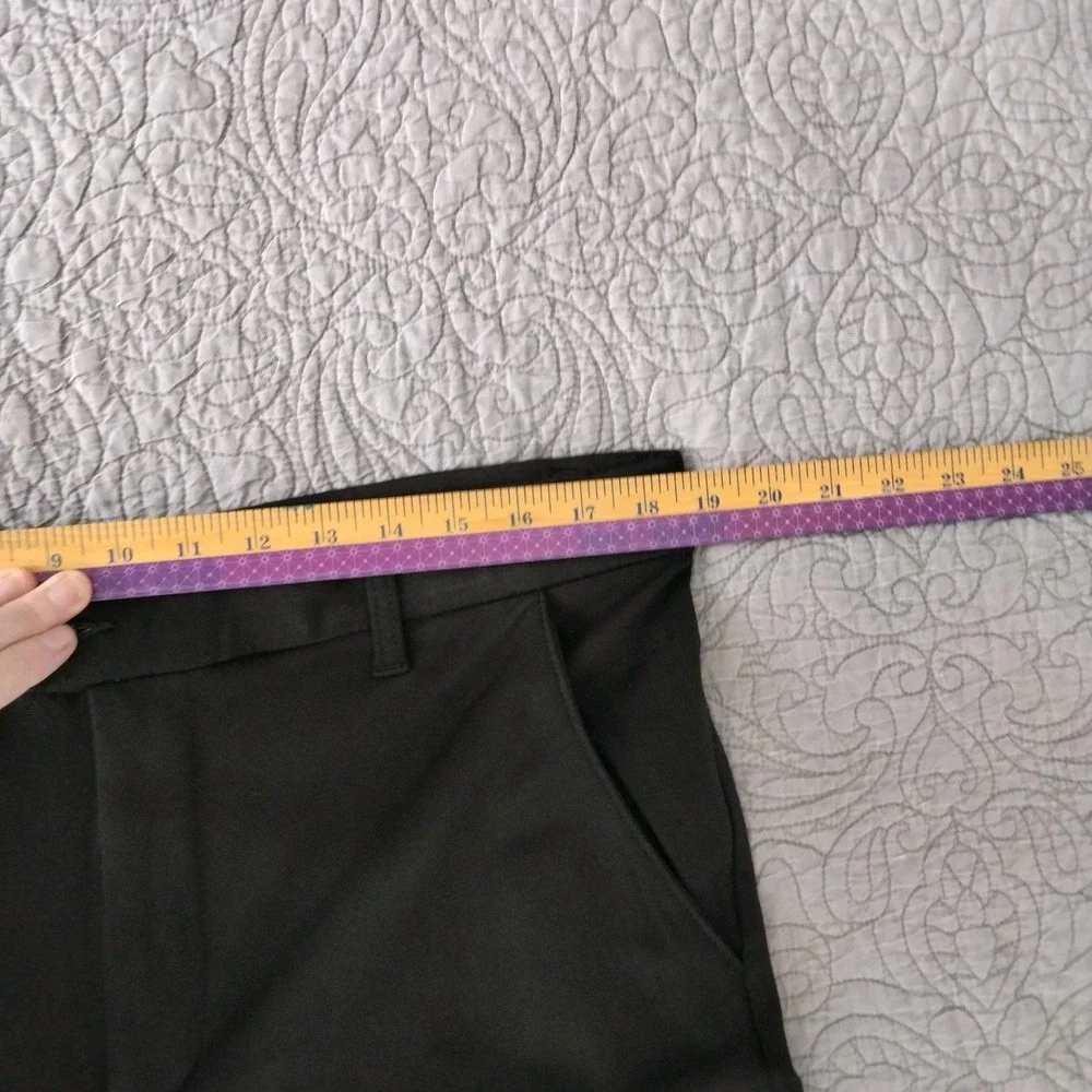 Vtg Y2K Lee Womens 18 Comfort Knit‎ Straight Leg Dress Pants Black Capsule Basic